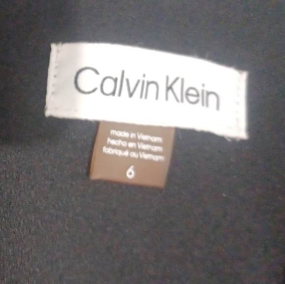 Calvin Klein Asymmetrical Exposed Zip Front Sheath Dress Size 6 Black Original - Picture 4 of 5